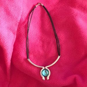 blue circle dreamy necklace